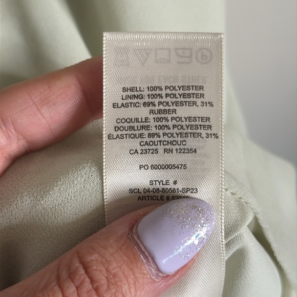 Aritzia Wilfred Tempest Sleeveless Mini Dress Light Green Size Large - Picture 5 of 6